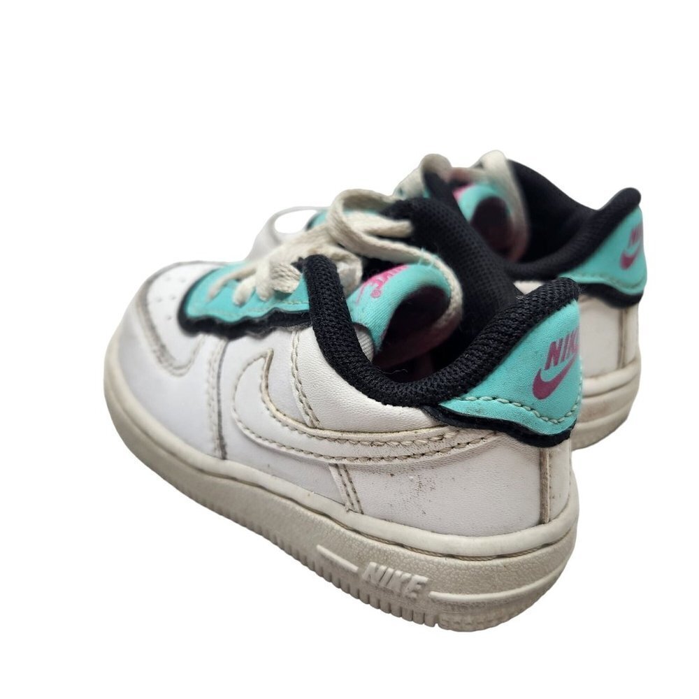 Nike Air Force One White Light Aqua White Toddler Sneakers Shoes BV1086-100 5
